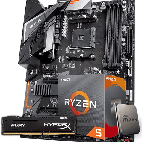 KIT UPGRADE PROCESSADOR AMD RYZEN 5 3600 PLACA MÃE GIGABYTE B450