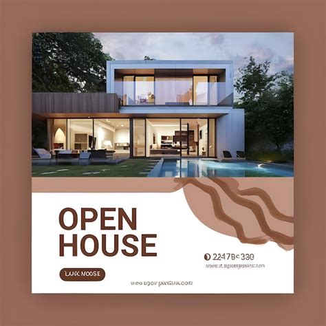 Premium Photo Brown Minimalist Luxury House Open House