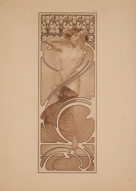 Alphonse Mucha Naked Woman Decorative Documents PL MutualArt