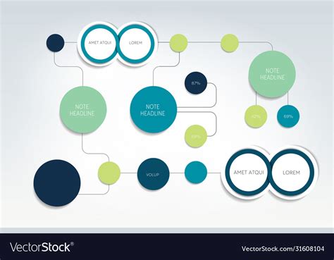 Flow chart diagram template scheme Royalty Free Vector Image