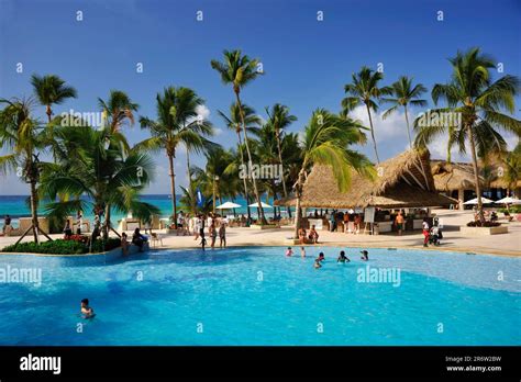 Hotel swimming pool, Bayahibe, Dominican Republic Stock Photo - Alamy