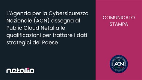 Lagenzia Per La Cybersicurezza Nazionale Acn Assegna Al Public Cloud