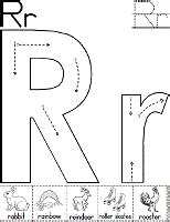 Letter R Coloring Pages Printable