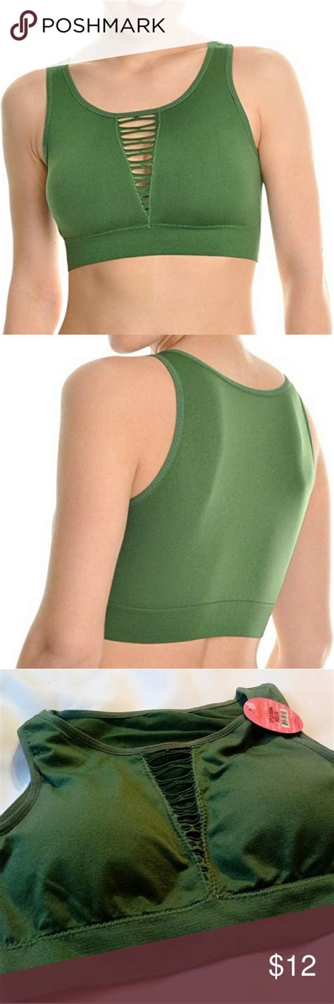 Seamless Padded Low Impact Sport Bra Ripped Front These Seamless Sports