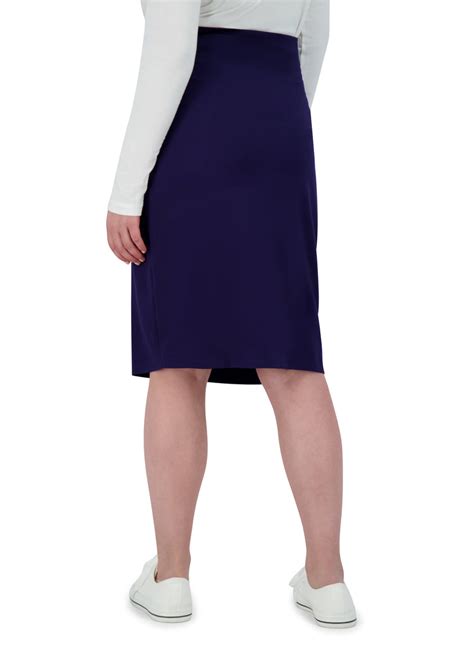 Ponte Pencil Skirt Knee Length Stretch Fabric Size Inclusive