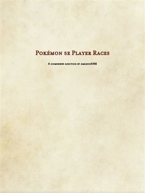 Pokemon Races Gm Binder Pdf