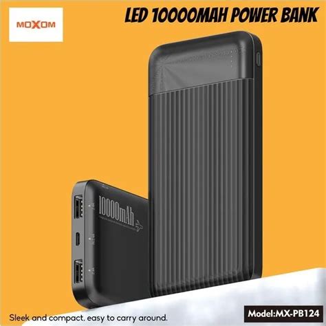 moxom mx pb mah power bank  dual port portable powerbank