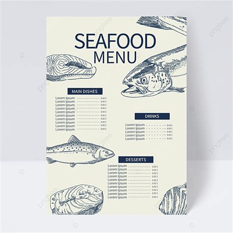 Hand Drawn Underwater World Restaurant Menu Template Download on Pngtree