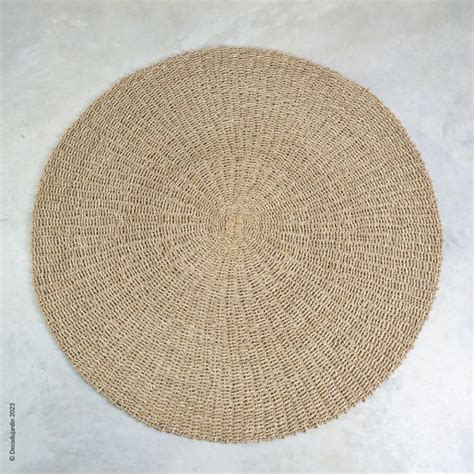 Tapis Rond Madrague en Joncs de Mer tissés à la main Deco de la Maison