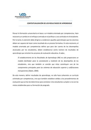 Guia Para Redactar Resultados De Aprendizaje Pdf