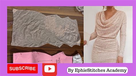 How To Draft A Cowl Neck Dress Pattern Alteration Youtube