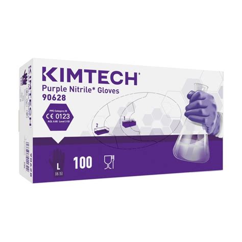 Kimtech Purple Nitrile Ambidextrous Gloves 90628 Purple L 10x100