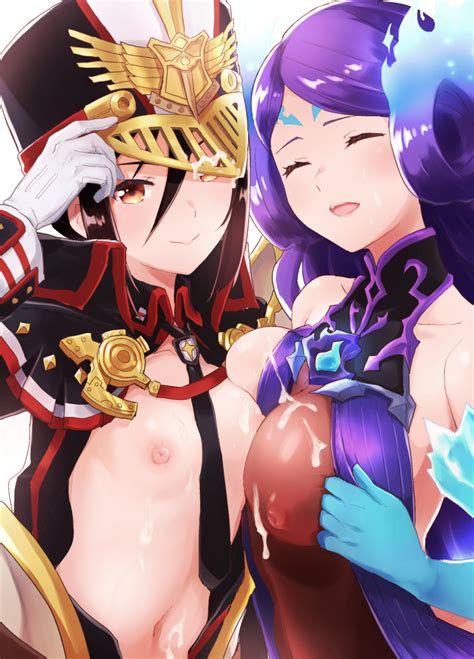 Hentai Nintendo 2 Girls Alluring Big Breasts Black Hair Breasts