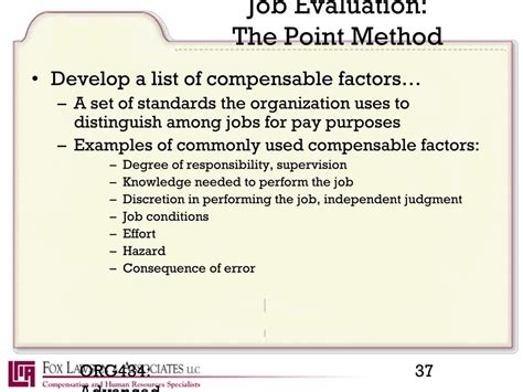 Ppt Methods Of Job Evaluation The Best Way To Match Salaries Powerpoint Presentation Id5453536