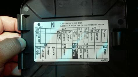 Infiniti G35 Fuse Box Schematic