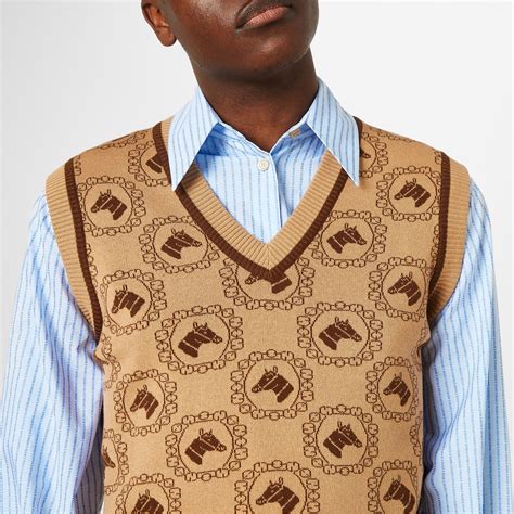 Gucci Sweater Vest Men Camelbrwn 2668 Flannels