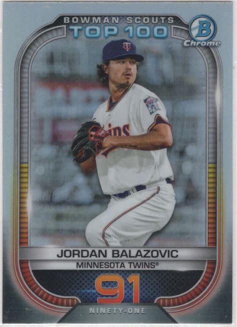 2021 Bowman Chrome Jordan Balazovic Bowman Scouts Top 100 Refractor