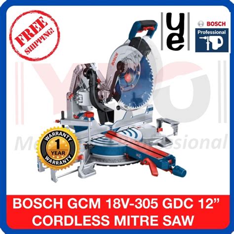 Bosch Gcm 18v 305 Gdc 12 Cordless Mitre Saw With Biturbo Gcm18v 305