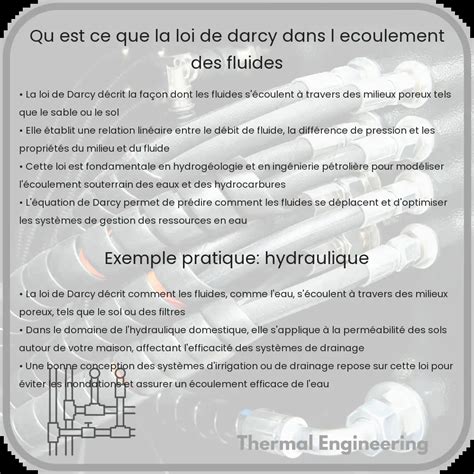 Qu Est Ce Que La Loi De Darcy Dans L Coulement Des Fluides