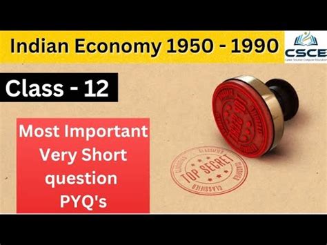 Class Indian Economy Class Economics Most Important