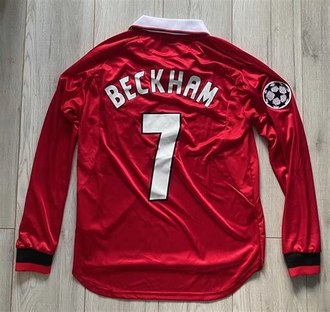 Koszulka piłkarska domowa Manchester United 1999 00 7 Beckham M Umbro