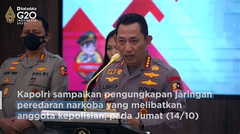 Kapolri Irjen Teddy Minahasa Diduga Terlibat Jaringan Peredaran