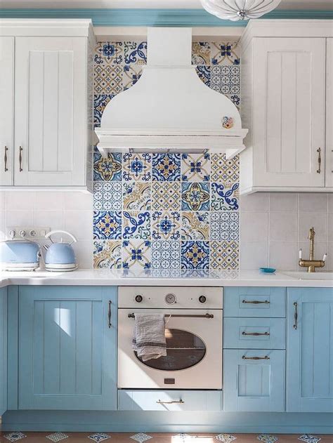 Blue And White Kitchen Cabinets Timeless Stylish Cabinets