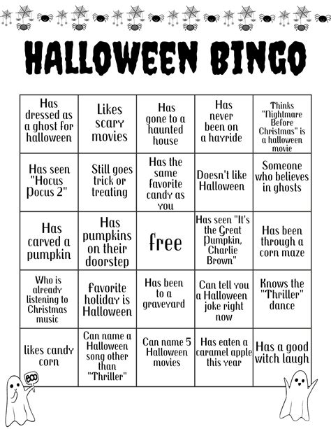 Halloween Get To Know You Bingo Etsy