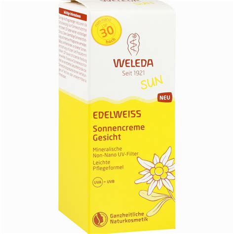 Weleda Edelweiss Sonnencreme Gesicht Lsf 30 Informationen Und