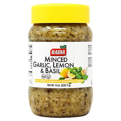 Badia Minced Garlic Lemon And Basil 8 Oz