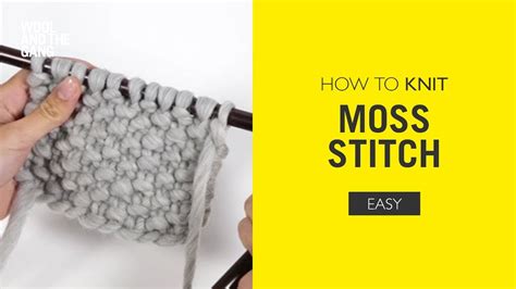 How To Knit Moss Stitch Seed Stitch YouTube