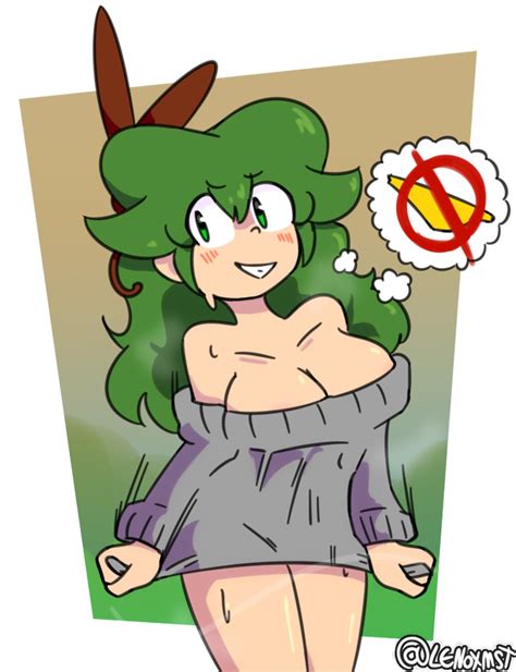 Rule 34 Breasts Female Female Only Green Eyes Green Hair Lenoxmst