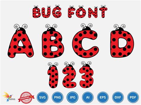 Ladybug Font Ladybug Alphabet Lettering Alphabet Fonts Monogram The