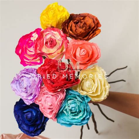 ★Dried FOSSILIZED Flowers (1 piece) Real Flowers Roses | Dried Memories ...