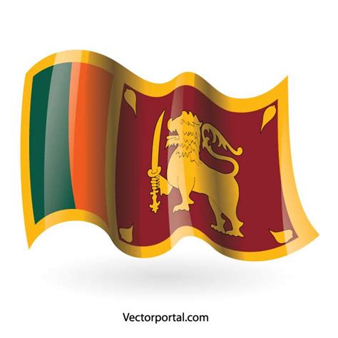 Sri Lanka Flag Waving Vector On Transparent Background Png Off