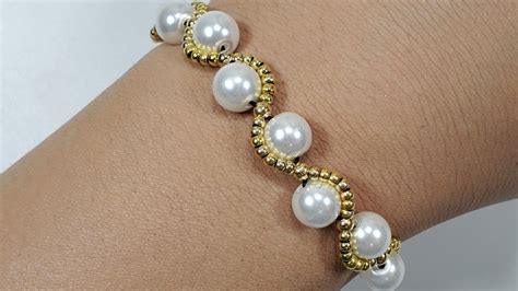 DIY Pulsera fácil con perlas y cuentas Pulseras de Moda YouTube