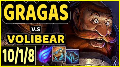 Grig Gragas Vs Volibear Kda Top Gameplay Na Ranked