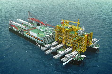 Pioneering Spirit Installing Topsides On A Jacket Allseas