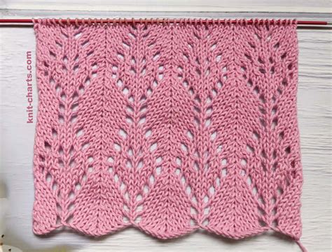 Free Knitting Patterns Lace Leaf Stitch Knitting Pattern