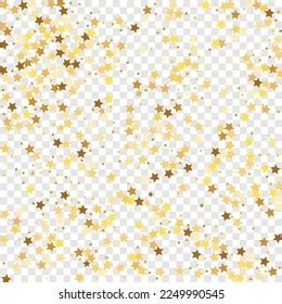 Star Sequin Confetti On Transparent Background Stock Vector Royalty