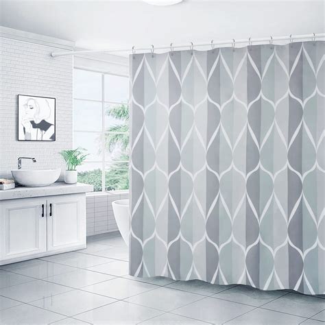 Latitude Run® Geometric Shower Curtain With Hooks Included Wayfair