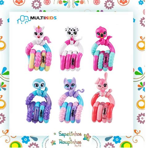 Multikids - Pulseira Zuru Tangle Pets - Sapatinhos & Roupinhas By Fê