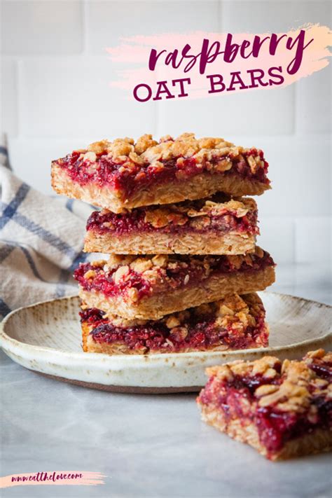 Raspberry Oat Bars Raspberry Oatmeal Bars Eat The Love