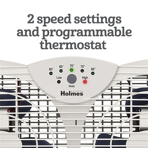 Holmes Dual Blade Digital Window Fan With Programmable Thermostat Control