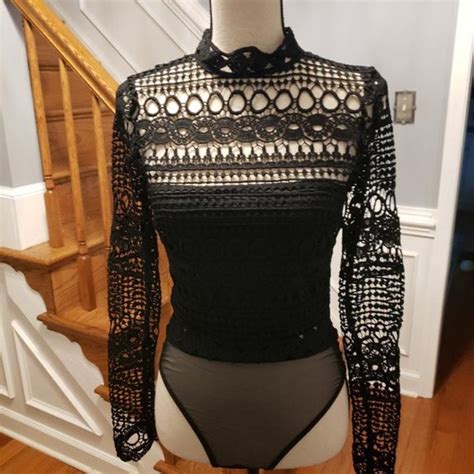 Gagaopt Tops Sexy Long Sleeve Lace Bodysuit Poshmark