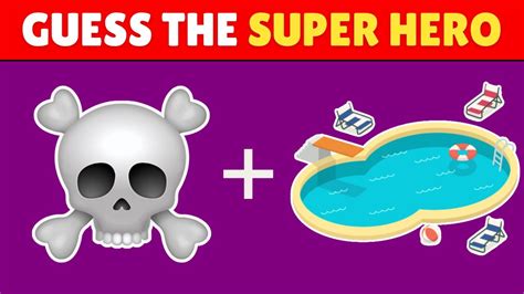 Guess The Super Hero By Emoji Marvel And DC Comics Super Hero