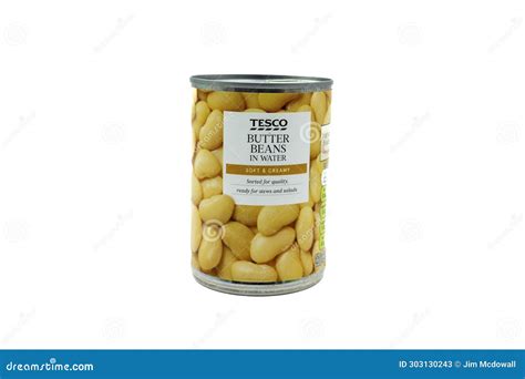 Tescos Branded Butter Beans In Water Contained In A Recyclable Tin Can