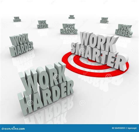 Work Smarter Clock Save Time Efficiency Words 3d Illustration Stock Photo | CartoonDealer.com ...