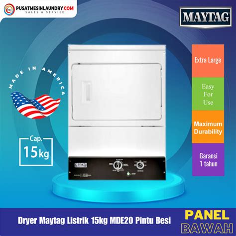 Jual Maytag Mesin Pengering Listrik 15kg Pintu Besi MDE20 Heavy Duty