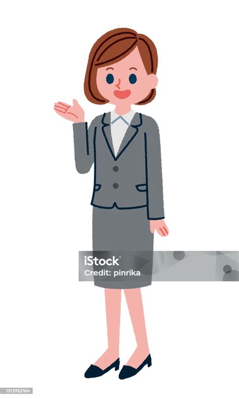 Illustration Of A Woman In A Suit Stock Illustration Download Image